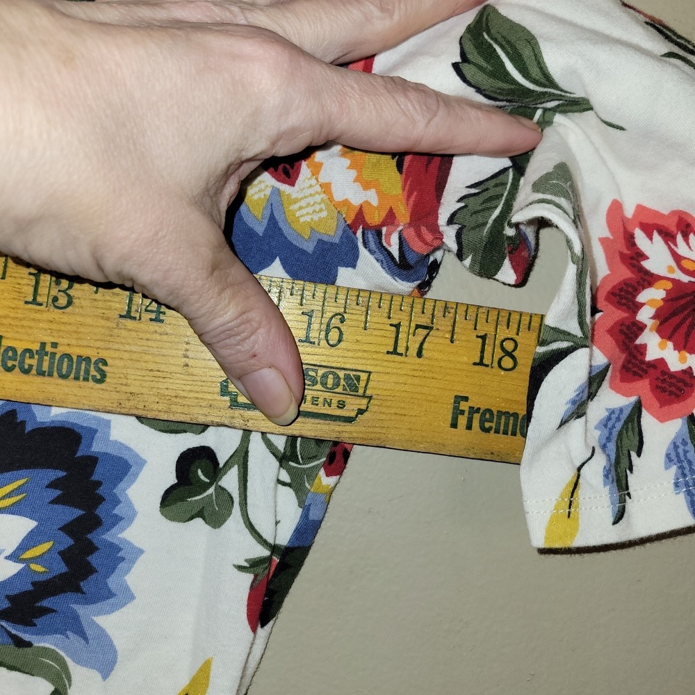 Old Navy Girls Floral Dress XL 14 Plus White Multicolor Boho Short Sleeve Cotton - Picture 5 of 7